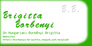 brigitta borbenyi business card